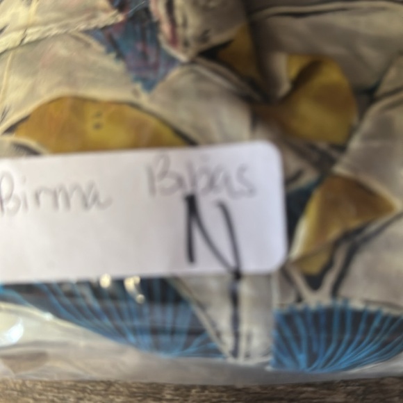 BURMA BIBAS Man 100% Silk short sleeve lightweight shell vintage casual top M - Picture 10 of 10